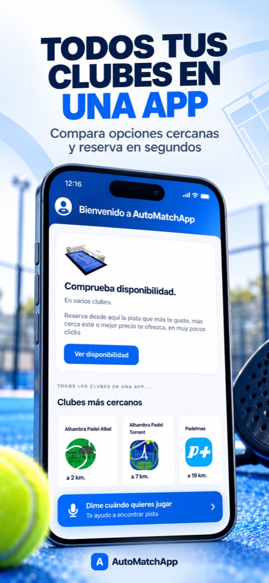 Todos los clubes disponibles en una sola app