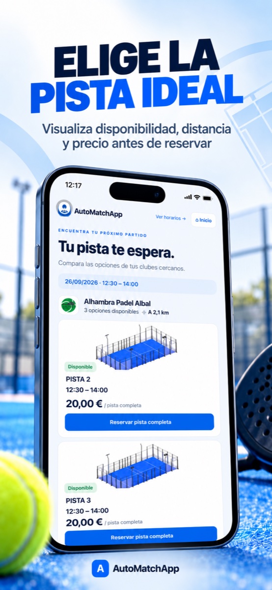 Elección de pista según disponibilidad, distancia y precio